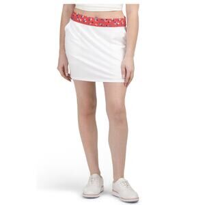 NWT Belyn Key Back Ruffle Skort UPF 50 American Beauty Golf Pickleball Tennis Md